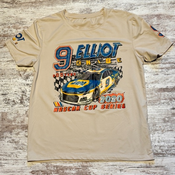 Men's Racing T-Shirt - Tan - Picture 1 of 6